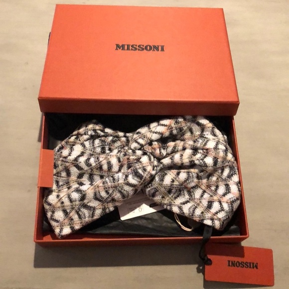 Missoni Accessories - Missoni NWT crochet knit headband sash multi colored authentic